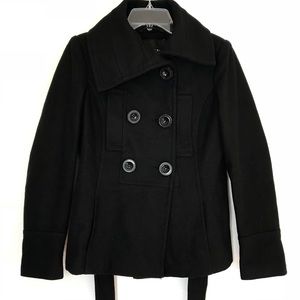 Zara Basics Wide Collar Pea Coat